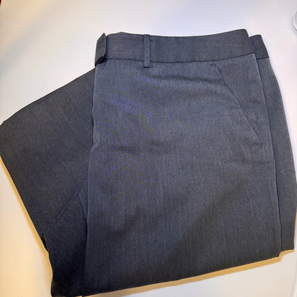 Daisy Fuentes Bootcut Dress Pants Gray Belt Loops Front Pockets Plus Size 18W